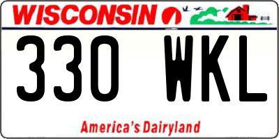 WI license plate 330WKL