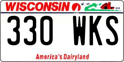 WI license plate 330WKS