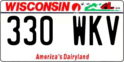 WI license plate 330WKV