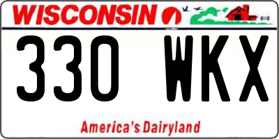 WI license plate 330WKX