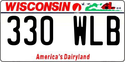 WI license plate 330WLB