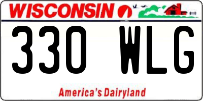 WI license plate 330WLG