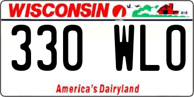 WI license plate 330WLO