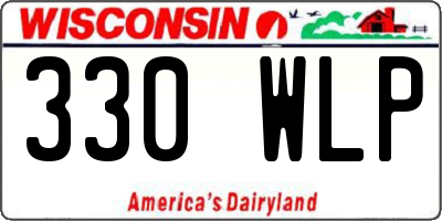 WI license plate 330WLP