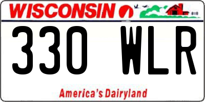WI license plate 330WLR