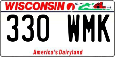WI license plate 330WMK