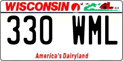 WI license plate 330WML