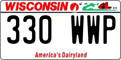 WI license plate 330WWP