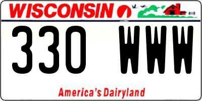WI license plate 330WWW