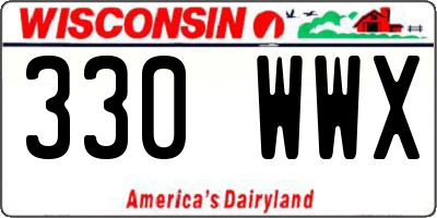 WI license plate 330WWX