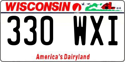 WI license plate 330WXI