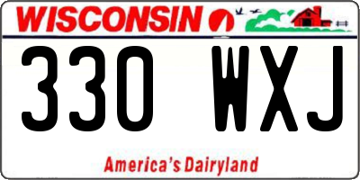 WI license plate 330WXJ