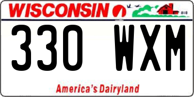 WI license plate 330WXM
