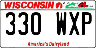 WI license plate 330WXP