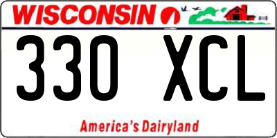 WI license plate 330XCL