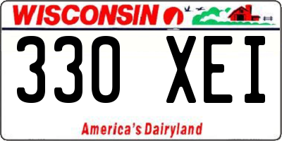 WI license plate 330XEI