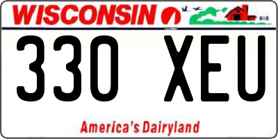 WI license plate 330XEU