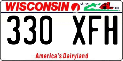WI license plate 330XFH