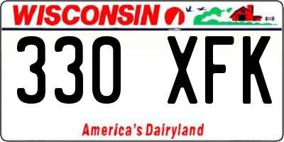 WI license plate 330XFK
