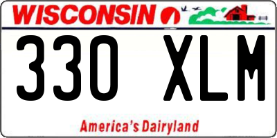 WI license plate 330XLM