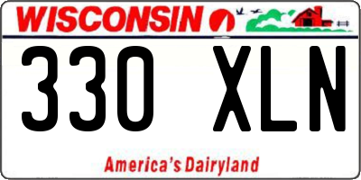 WI license plate 330XLN