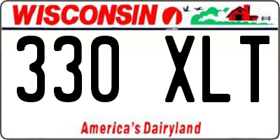 WI license plate 330XLT