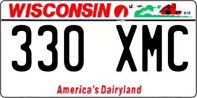 WI license plate 330XMC