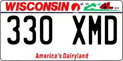 WI license plate 330XMD