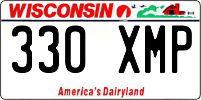 WI license plate 330XMP