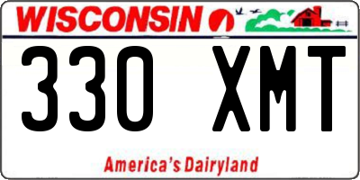 WI license plate 330XMT