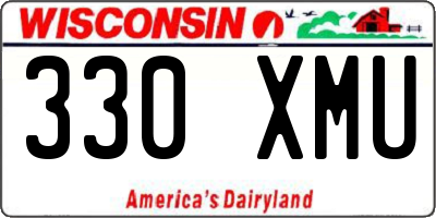 WI license plate 330XMU