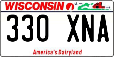 WI license plate 330XNA