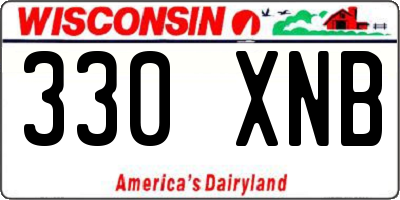 WI license plate 330XNB