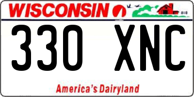 WI license plate 330XNC