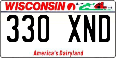 WI license plate 330XND