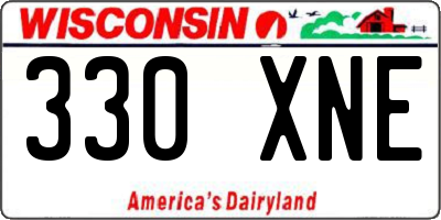 WI license plate 330XNE