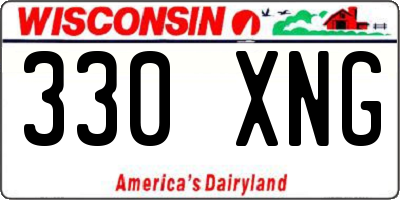 WI license plate 330XNG