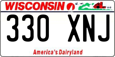 WI license plate 330XNJ