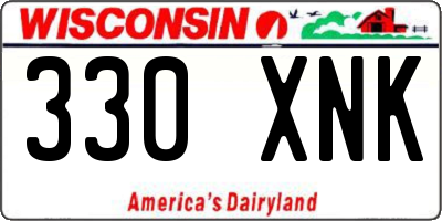 WI license plate 330XNK