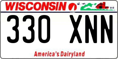 WI license plate 330XNN