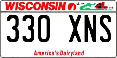 WI license plate 330XNS