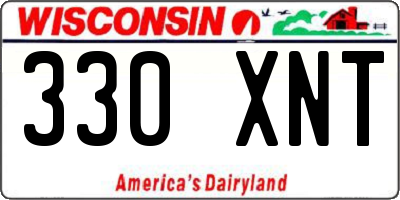 WI license plate 330XNT