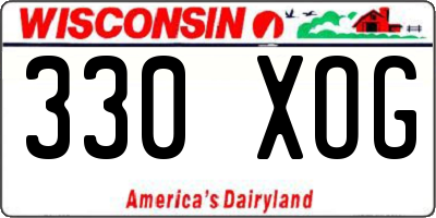 WI license plate 330XOG