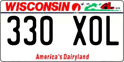 WI license plate 330XOL