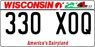 WI license plate 330XOQ
