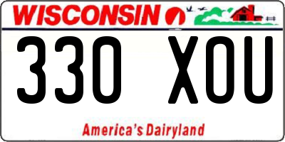 WI license plate 330XOU
