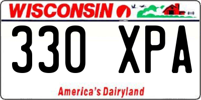 WI license plate 330XPA