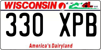 WI license plate 330XPB