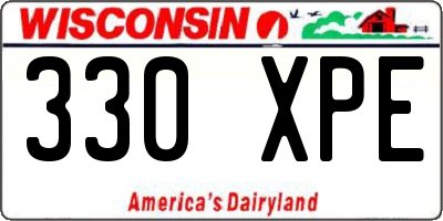 WI license plate 330XPE
