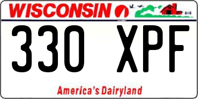 WI license plate 330XPF